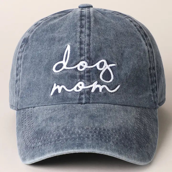 Dog Mom Curvy Script Cap