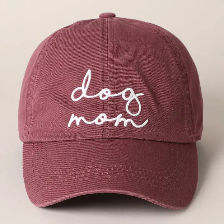 Dog Mom Curvy Script Cap