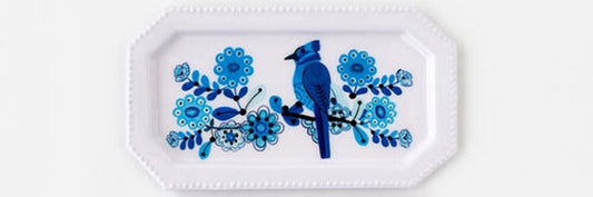 Blue & White Enamel Tray