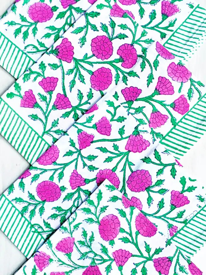 Fuchsia & Green Napkin Set