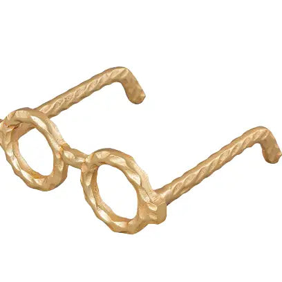 Textured Hammered Brass Eyeglass