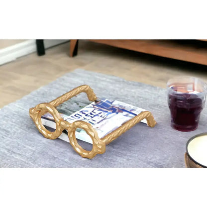 Textured Hammered Brass Eyeglass