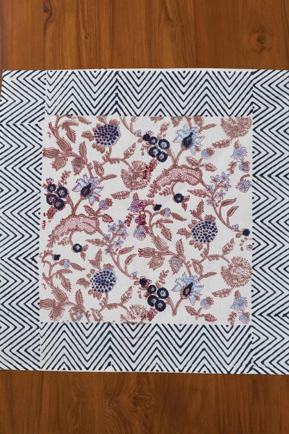Navy & Mauve Floral Napkin Set