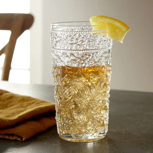 Paisley High Ball Cocktail Glass