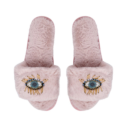 Don't Look Down Slippers Pink