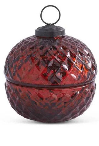 Mercury Glass Lidded Candle Ornament