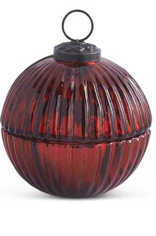 Mercury Glass Lidded Candle Ornament