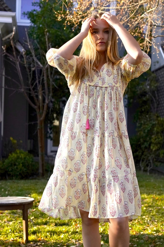 Rumi Block Printed Dress