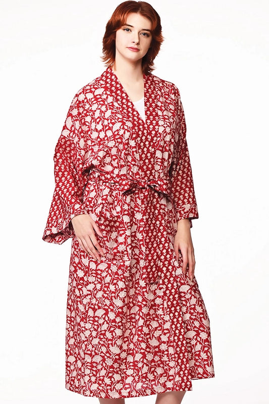 Sangita Block Print Kimono Robe