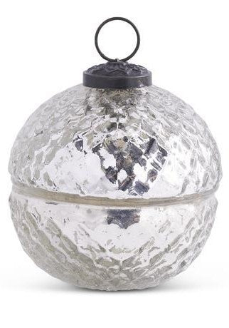 Mercury Glass Lidded Candle Ornament