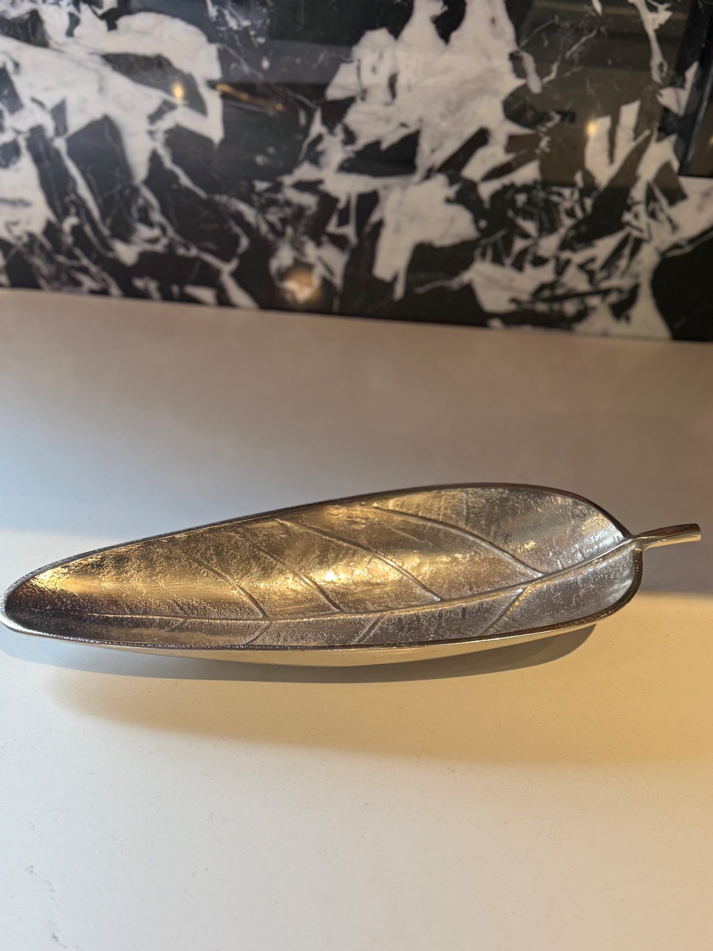 Silver Leaf Long Bowl