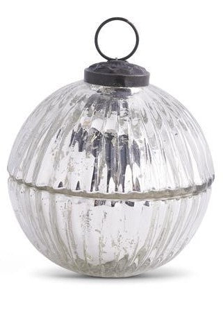 Mercury Glass Lidded Candle Ornament