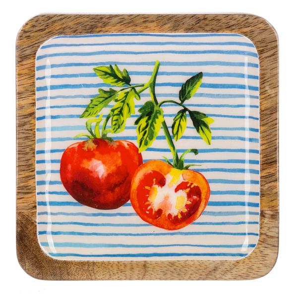 Square Tomato Tidbit Tray (Set of 4)