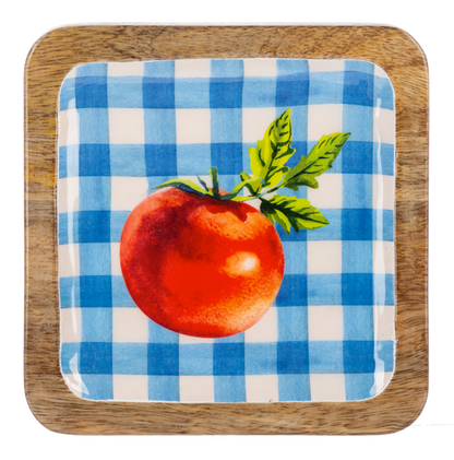 Square Tomato Tidbit Tray (Set of 4)