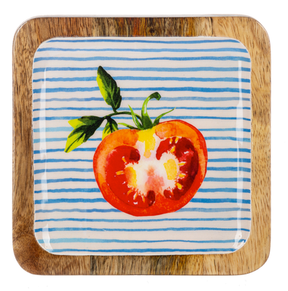Square Tomato Tidbit Tray (Set of 4)