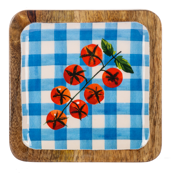 Square Tomato Tidbit Tray (Set of 4)