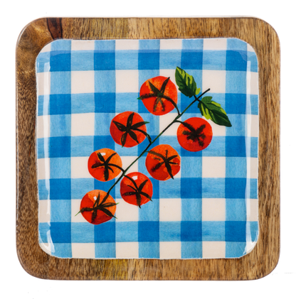 Square Tomato Tidbit Tray (Set of 4)